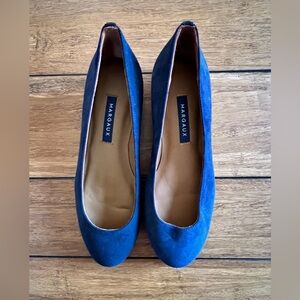 Margaux Royal Blue Suede Ballet Flats